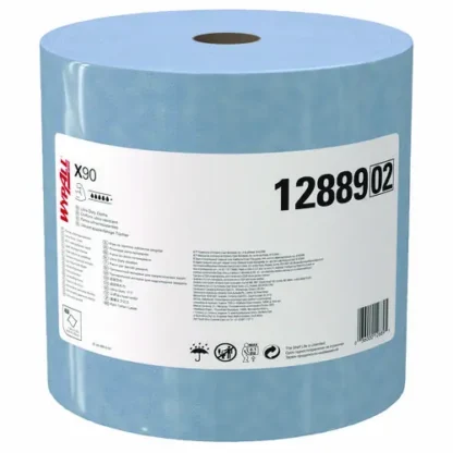 WypAll® X90 Cloths, Jumbo Roll, 2-Ply, Denim Blue, 450 Wipes per Roll