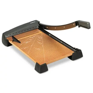 X-ACTO® Heavy-Duty Wood Base Guillotine Trimmer, 15 Sheets, 18" Cut Length, 12 x 18