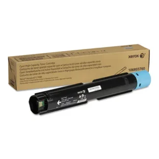 Xerox® 106R03760 High-Yield Toner Cartridge, Cyan, 10,100 Page Yield
