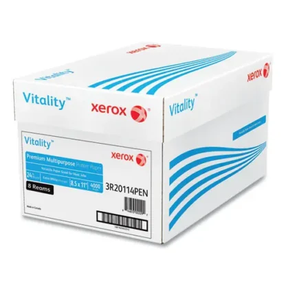 xerox™ Vitality Premium Multipurpose Print Paper, 97 Bright, 24 lb, 8.5" x 11", Extra White, 500 Sheets/Ream, 8 Reams/Carton