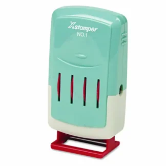 Xstamper® ECO-GREEN VersaDater Line Dater, Message Dater, Pre-Inked, Red