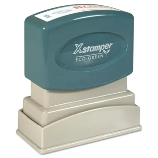 Xstamper® Two-Color Title Stamp, RECEIVED, Blue/Red