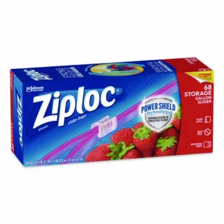 Ziploc® Slider Storage Bags, Gallon, Clear, 68 Bags